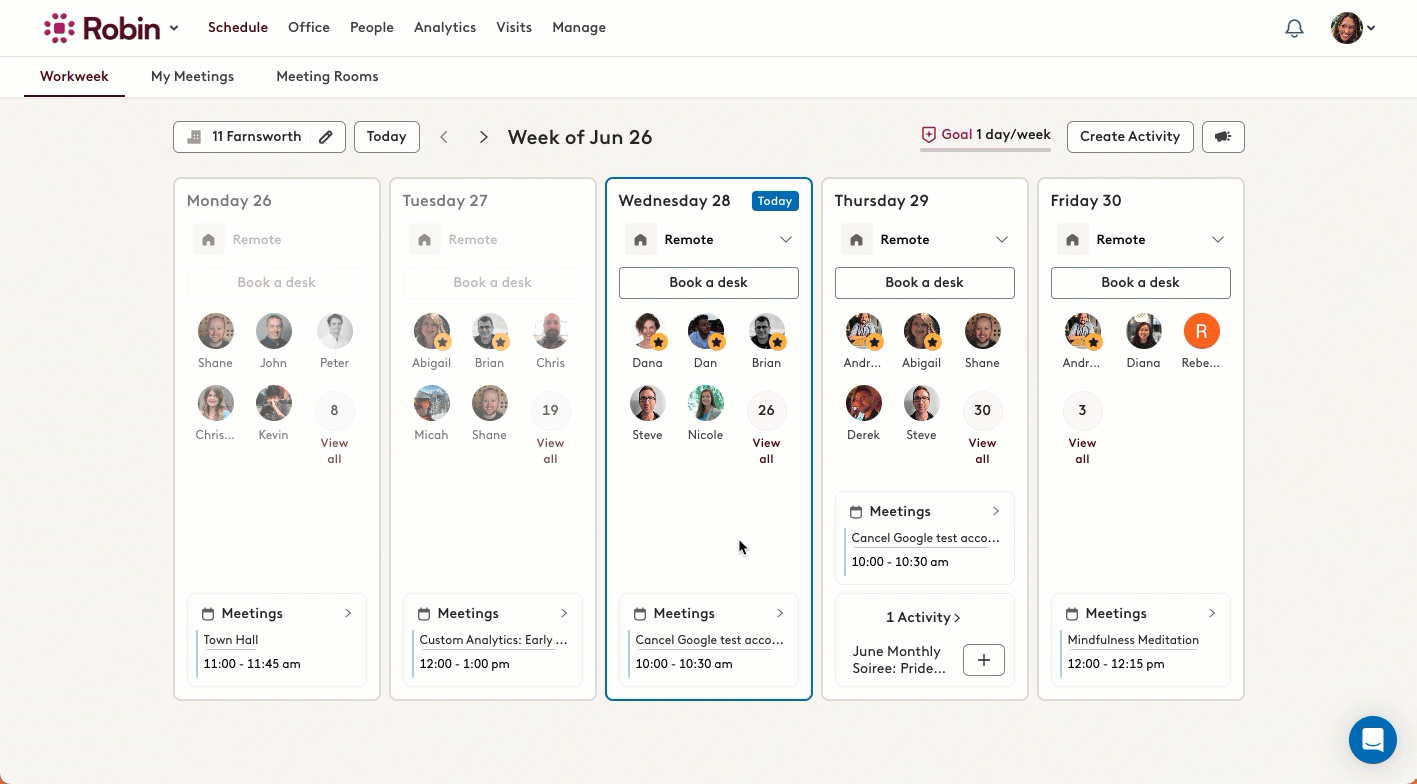 How to plan your week & see who's in the office – Robin Help Center