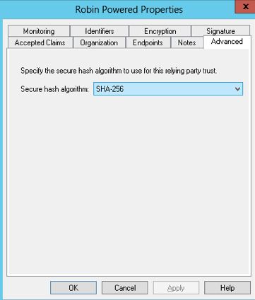 SHA 265 for SAML