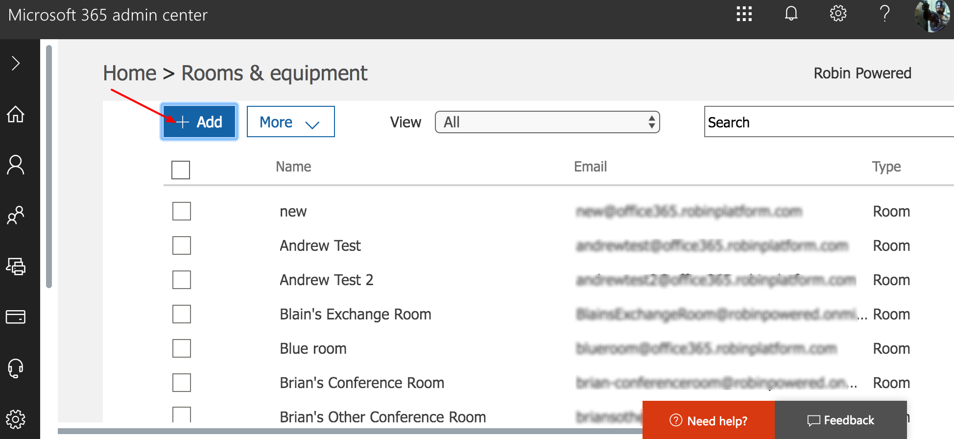 Create meeting room calendars in Microsoft 365 Robin Help Center