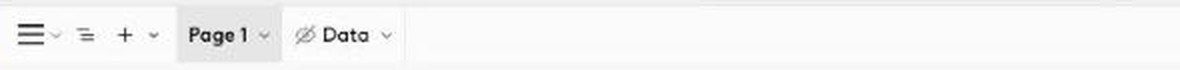 The Data page hidden. Viewers see only Page 1